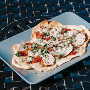3food peachbarn margherita flatbread